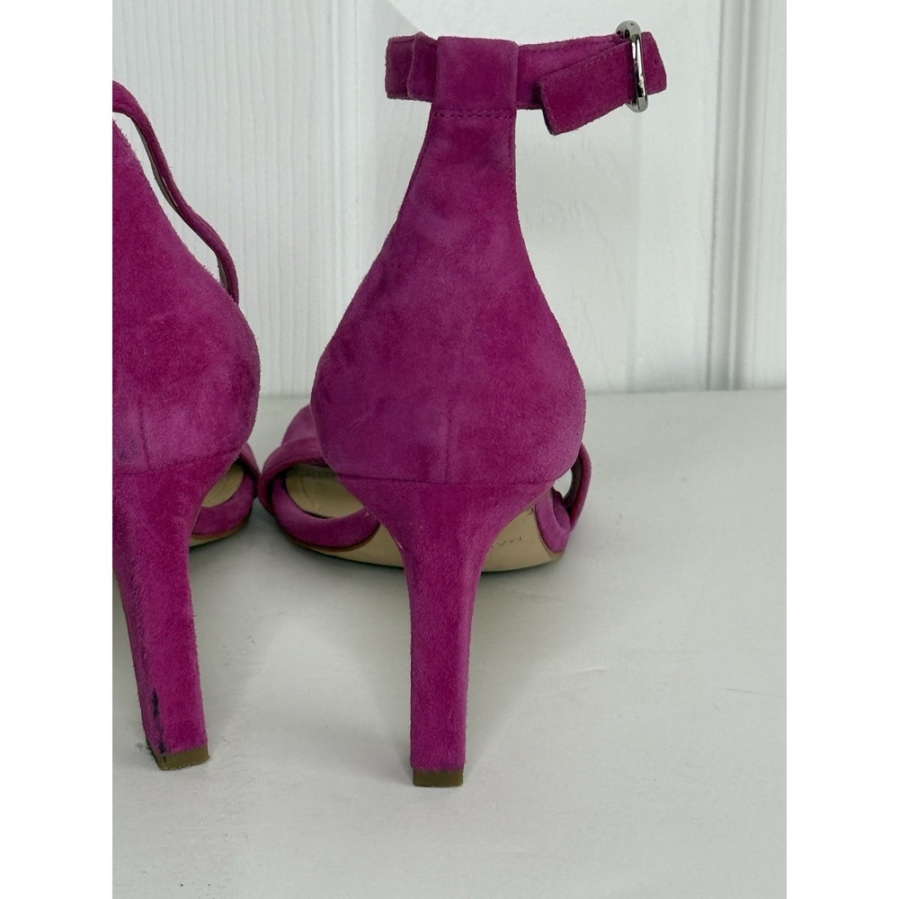 Marc Fisher Heels Fuchsia Pink Suede Open-Toe Sandals Stiletto Heel Sz 9 - Picture 7 of 9